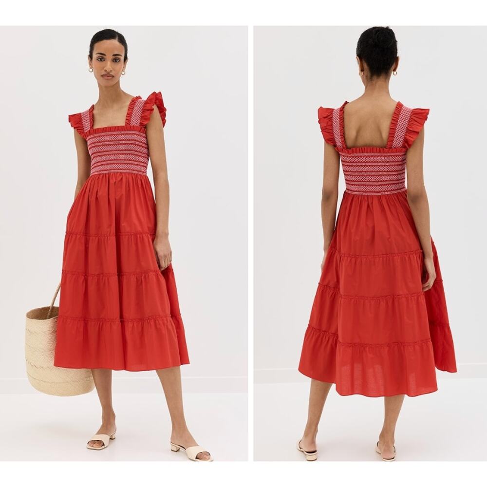 Hill House Home The Ellie Nap Dress Poppy Red Small